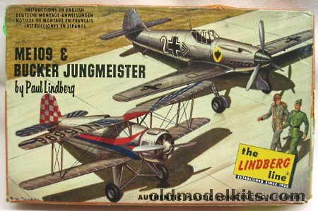 Lindberg Me-109 and Bucker Jungmeister (Bf-109), 430-39 plastic model kit
